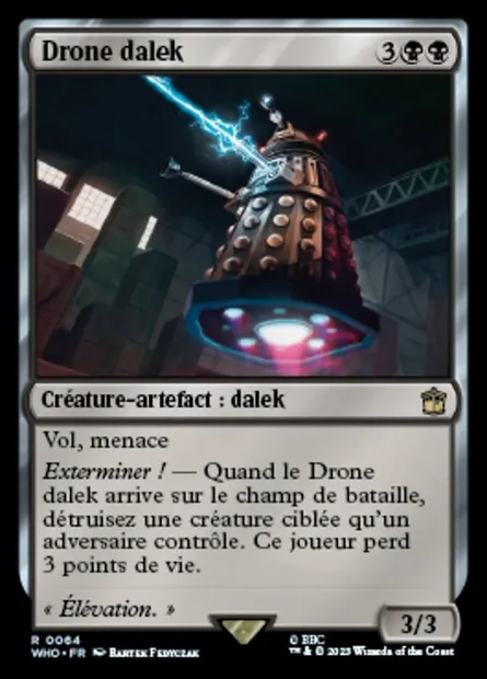 Drone dalek, carte Magic WHO 64 — extension Doctor Who