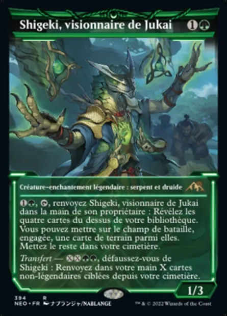 Shigeki, visionnaire de Jukai, carte Magic NEO 394 — extension Kamigawa: La Dynastie Néon