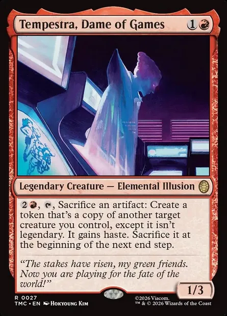 Tempestra, Dame of Games, Magic card TMC 27 — Teenage Mutant Ninja Turtles Eternal set