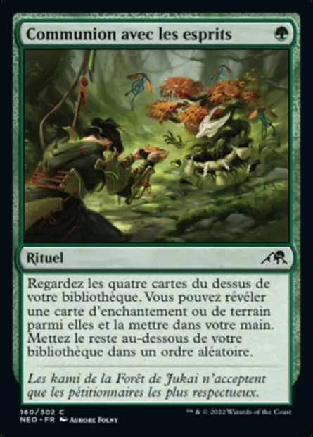 Communion avec les esprits, carte Magic NEO 180 — extension Kamigawa: La Dynastie Néon