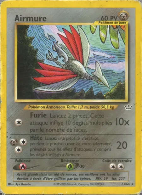 Airmure, carte Pokémon NR 23 — extension Neo Revelation