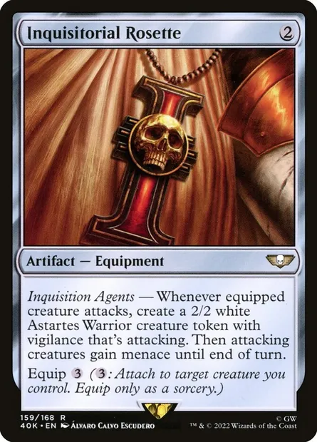 Inquisitorial Rosette, Magic card 40K 159 — Warhammer 40,000 Commander set
