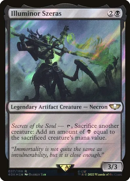 Illuminor Szeras, carte Magic 40K 37★ — extension Warhammer 40,000 Commander