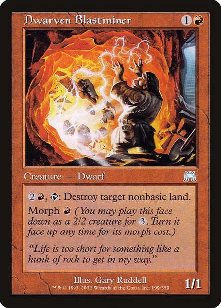 Dwarven Blastminer, Magic card ONS 199 — Onslaught set