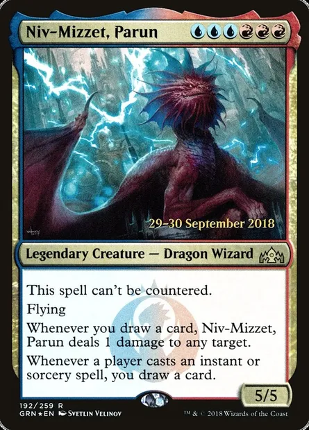 Niv-Mizzet, Parun, carte Magic PGRN 192s — extension Guilds of Ravnica Promos