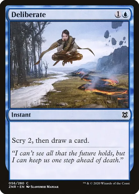 Deliberate, Magic card ZNR 56 — Zendikar Rising set