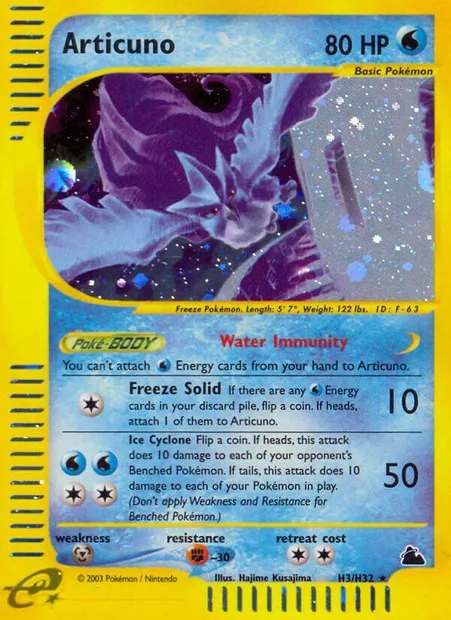 Artikodin, carte Pokémon SK H03 — extension Skyridge