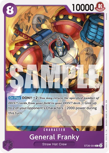 General Franky, One Piece card ST26-004 — PURPLE/BLACK Monkey.D.Luffy set
