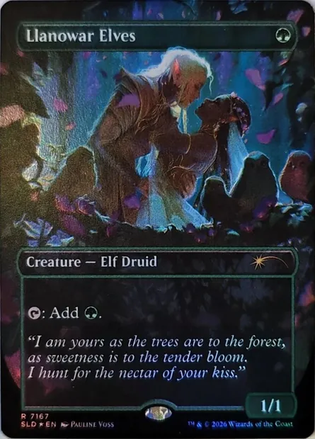 Llanowar Elves, Magic card SLD 7167 — Secret Lair Drop set