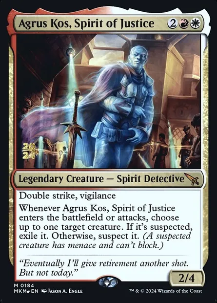 Agrus Kos, esprit de la justice, carte Magic PMKM 184s — extension Murders at Karlov Manor Promos