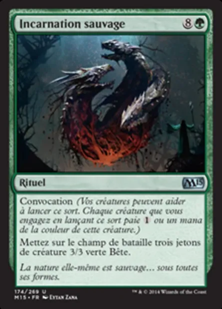 Incarnation sauvage, carte Magic M15 174 — extension Magic 2015