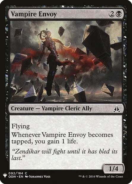 Vampire Envoy, Magic card PLST OGW-92 — The List set