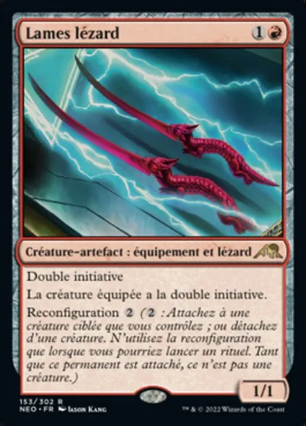 Lames lézard, carte Magic NEO 153 — extension Kamigawa: La Dynastie Néon
