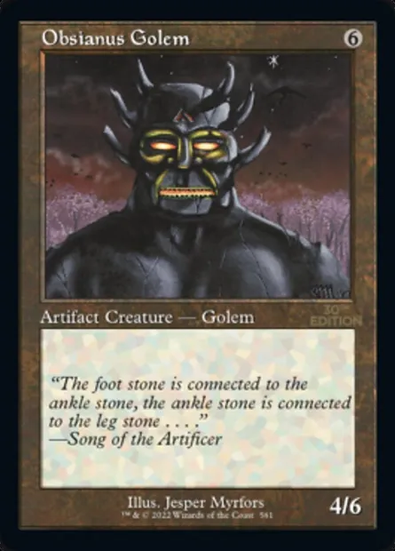 Obsianus Golem, Magic card 30A 561 — 30th Anniversary Edition set