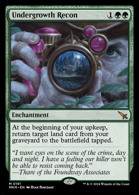 Undergrowth Recon, Magic card MKM 181 — Murders at Karlov Manor set