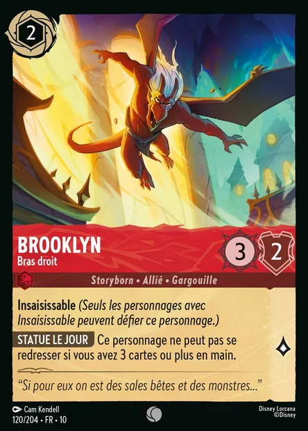 Brooklyn - Bras droit, carte Disney Lorcana CH10-120 — extension Lueurs dans les Profondeurs