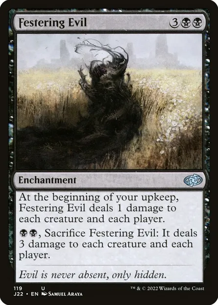Festering Evil, Magic card J22 119 — Jumpstart 2022 set