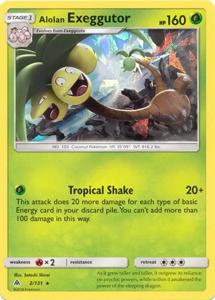 Alolan exeggutor, Pokémon card TDX 002-4 — Theme Deck & Blisters Exclusives set