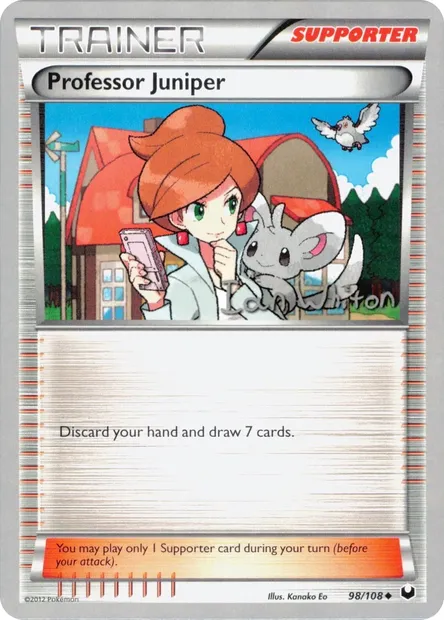 Professor Juniper, Pokémon card WCD13 098-2 — World Championship Decks 2013 set