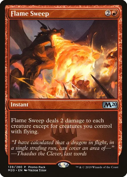 Flame Sweep, Magic card PM20 139 — Core Set 2020 Promos set