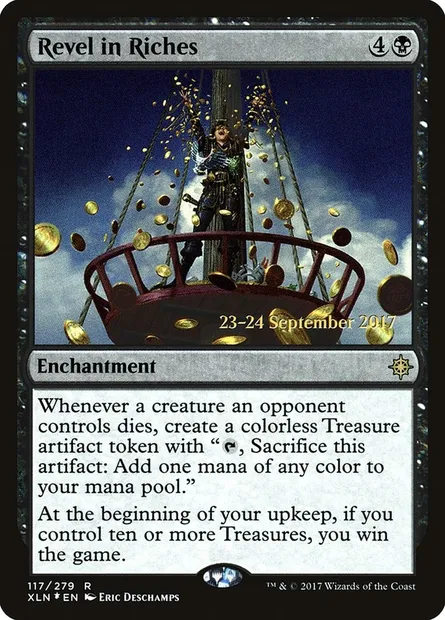 Jouissance des richesses, carte Magic PXLN 117s — extension Ixalan Promos