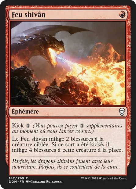 Feu shivân, carte Magic DOM 142 — extension Dominaria