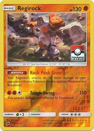 Regirock, carte Pokémon LGP 053-2 — extension League Promos