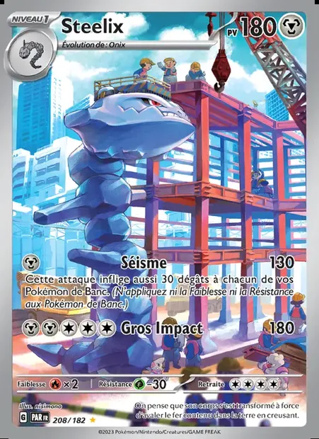 Steelix, carte Pokémon PAR 208 — extension Faille Paradoxe