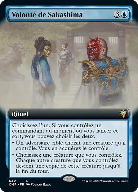 Volonté de Sakashima, carte Magic CMR 642 — extension Commander Legends