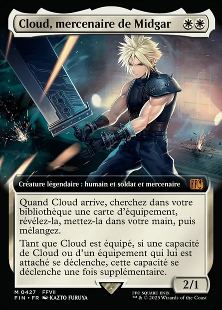 Cloud, mercenaire de Midgar, carte Magic FIN 427 — extension Final Fantasy