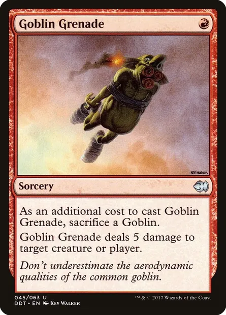 Goblin Grenade, Magic card DDT 45 — Duel Decks: Merfolk vs. Goblins set