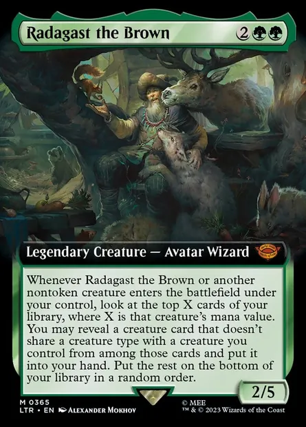 Radagast the Brown, Magic card LTR 365 — The Lord of the Rings: Tales of Middle-earth set