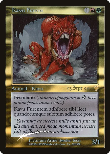 Raging Kavu, Magic card PINV 262 — Invasion Promos set