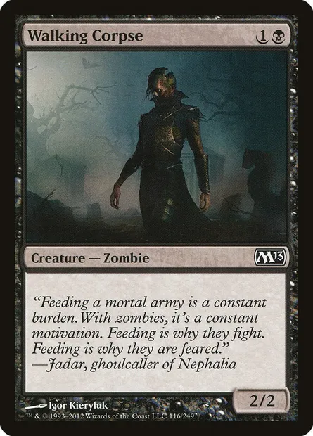 Walking Corpse, Magic card M13 116 — Magic 2013 set