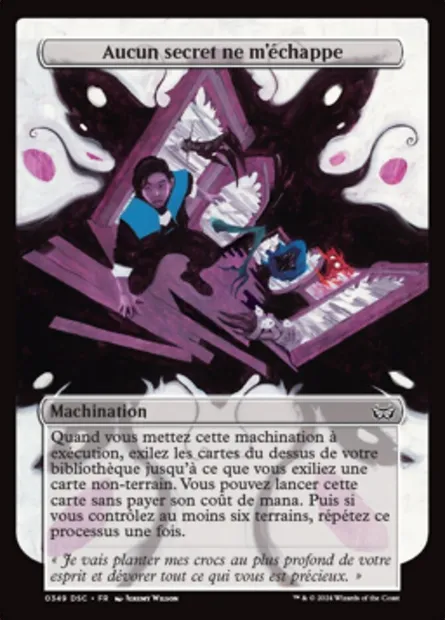 Aucun secret ne m'échappe, carte Magic DSC 349 — extension Duskmourn: House of Horror Commander