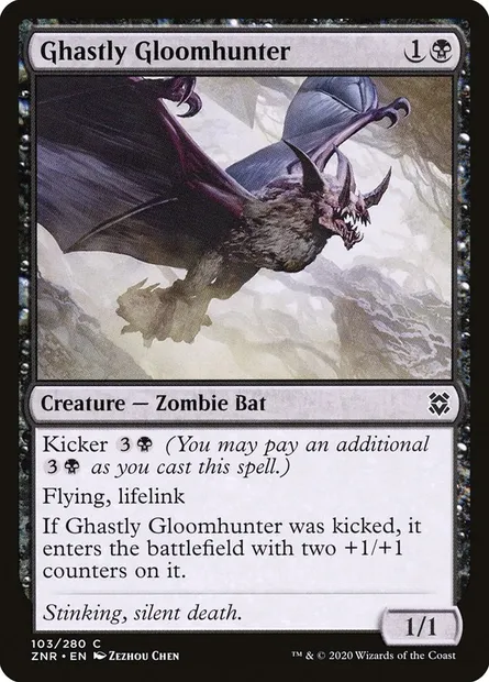 Ghastly Gloomhunter, Magic card ZNR 103 — Zendikar Rising set