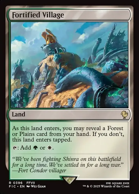 Fortified Village, Magic card FIC 396 — Final Fantasy Commander set