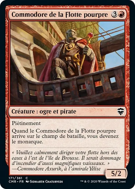 Commodore de la Flotte pourpre, carte Magic CMR 171 — extension Commander Legends