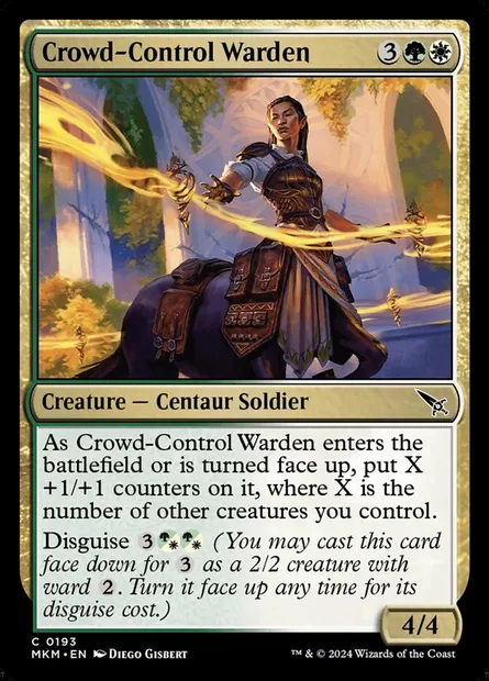 Crowd-Control Warden, Magic card MKM 193 — Murders at Karlov Manor set