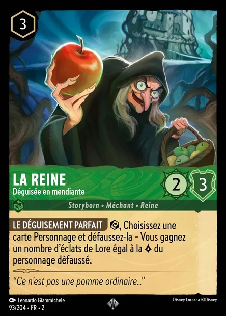 La Reine - Déguisée en mendiante, carte Disney Lorcana CH2-093 — extension L'Ascension des Floodborn