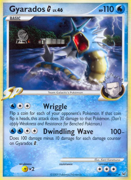 Gyarados G, Pokémon card PL 30 — Platinum set