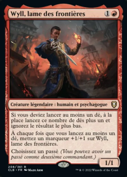 Wyll, lame des frontières, carte Magic CLB 208 — extension Commander Légendes : la bataille de la Porte de Baldur