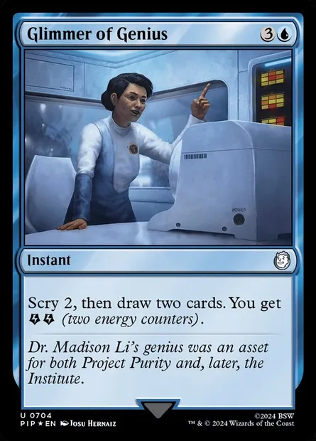 Lueur de génie, carte Magic PIP 704 — extension Fallout