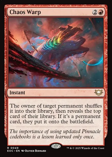Chaos Warp, Magic card EOC 49 — Edge of Eternities Commander set