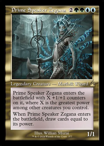 Prime Speaker Zegana, Magic card RVR 377 — Ravnica Remastered set