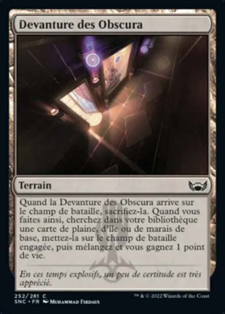 Devanture des Obscura, carte Magic SNC 252 — extension Les rues de la Nouvelle-Capenna
