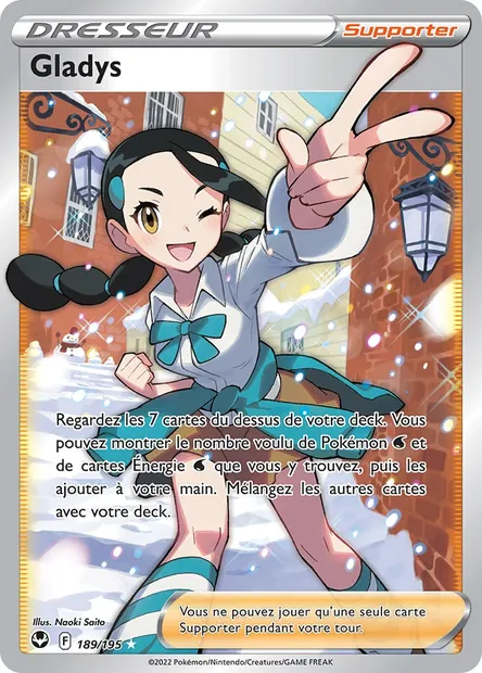 Gladys, carte Pokémon SIT 189 — extension Tempête Argentée