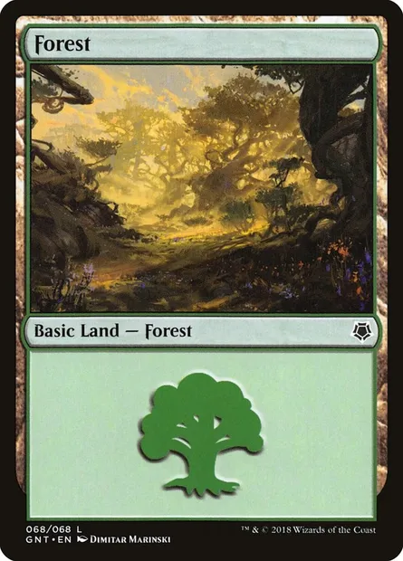 Forest, Magic card GNT 68 — Game Night set