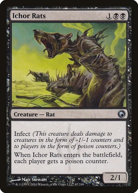 Ichor Rats, Magic card SOM 67 — Scars of Mirrodin set