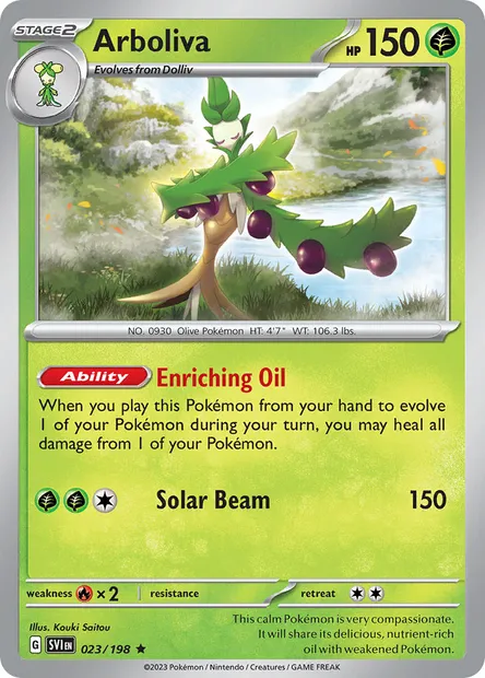 Arboliva, Pokémon card SVI 023 — Scarlet & Violet set